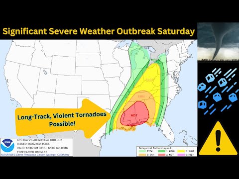 Significant Tornado Outbreak Possible Saturday, March 15th – Stay Weather Aware!