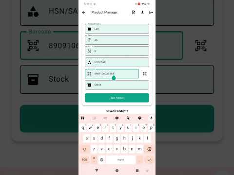Shop Manager App Demo, How to use, All Settings With Barcode 