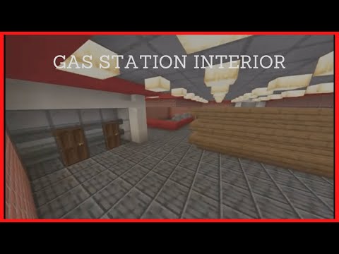 Minecraft Tutorial: How To Make A Gas Station Interior! (New Version)