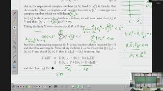 Oscar Reula: Infinite Dimensional Vector Spaces - Class 6