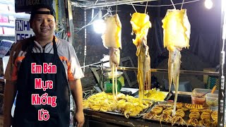 Xuất hiện mực siêu khổng lồ nướng sa tế (Cay Xé Họng) ở Sài Gòn | saigon travel Guide