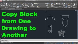 AutoCAD Copy Block Between Drawings | AutoCAD Copy Block from One Drawing to Another