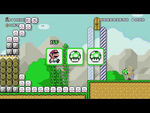 HOMEWARD MERIDIAN ~ Easy 100 Mario Challenge ~ Super Mario Maker ~ No Commentary 1bv
