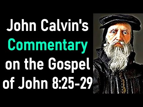 Commentary on the Gospel of John 8:25-29 - John Calvin