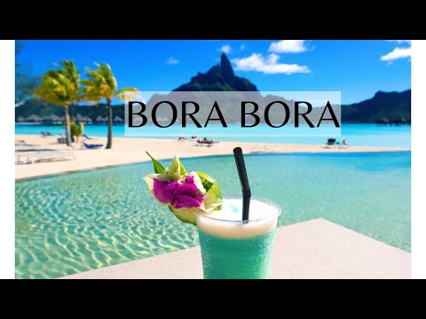 FLYING OVER BORA BORA 4K UHD TV - Relaxing Music Along With Beautiful Nature Videos - 4K Video Ultra