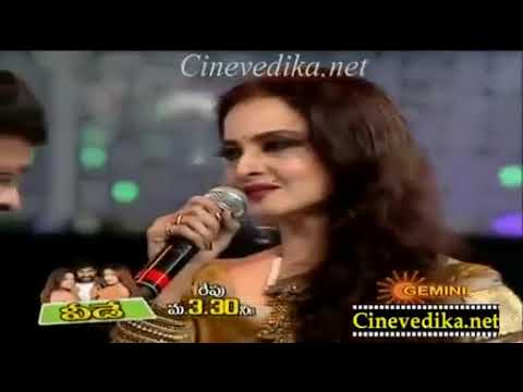 Rekha Speaks her mother tongue Telugu - Filmfare Awards South