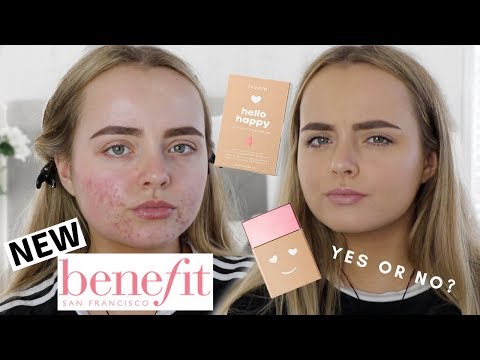 NEW BENEFIT HELLO HAPPY SOFT BLUR FOUNDATION REVIEW | WEAR TEST | ACNE PRONE SKIN | Conagh Kathleen