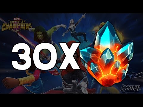30x Premium Hero Crystal Opening - Marvel Contest Of Champions