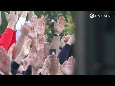 „Sūduvos“ sirgalių vikingų skanduotė prieš mačą su „Ferencvaroš“