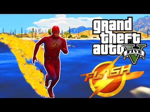 GTA 5 Flash Mod - PLAY AS "THE FLASH" SUPERHERO MOD! GTA 5 PC MOD FUNNY MOMENTS! (GTA 5 MOD) Video