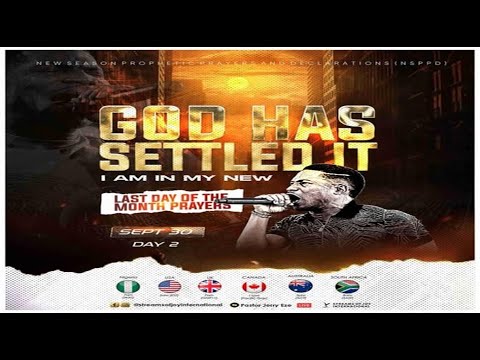 LAST DAY OF THE MONTH PRAYERS//GOD HAS SETTLED IT [[DAY 2] || NSPPD || 30TH SEPTEMBER 2025