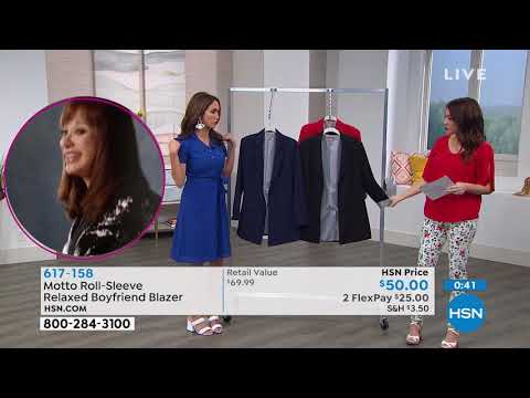 Motto RollSleeve Relaxed Boyfriend Blazer