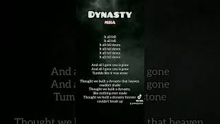 Dynasty (Lyrics) by MIIA #lyric #DynastybyMIIA #Dynasty #MIIA