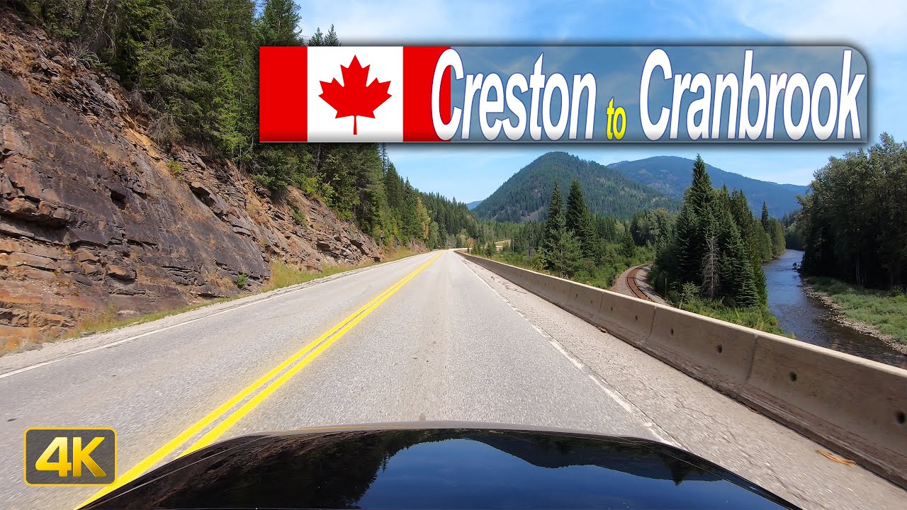 Driving from Creston to Cranbrook | Canada Road Trip in 4K