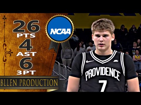 6'7"　PG/SG　Stefan Vaaks - Career-High 26 Pts Highlights｜Providence Friars vs Marquette｜2026.01.19