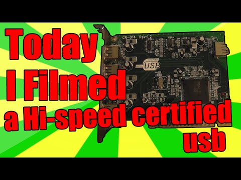 TIF Today I filmed a Hi-speed certified usb