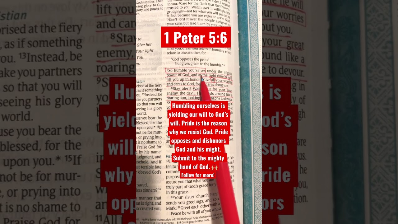 God opposes the proud and gives grace to the humble!! #scripture #bible #shorts #god #humble #love