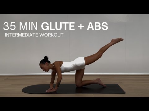 35 MINUTE POWER PILATES GLUTE AND AB SCULPT | At Home Pilates Work Out (no equipment required)