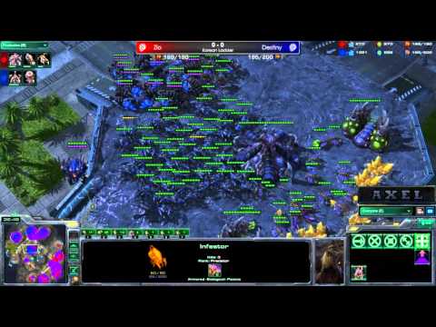 Guest Commentary - QxGDestiny (Z) vs. Zio (Z) - Starcraft 2 - By Axel