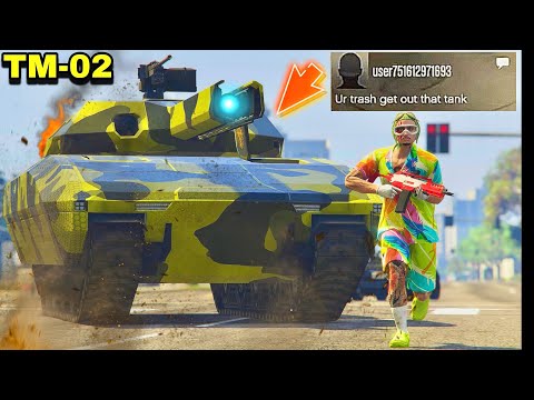 Exploding TRYHARDS with TM-02 KHANJALI TANK is easy (GTA 5 Online)