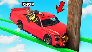 GTA 5 CHOP CRASHED HIS CAR GOING AT SUPER SPEED PARKOUR
