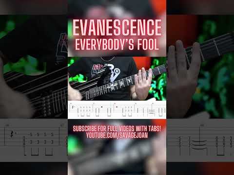 Evanescence - Everybody's Fool (#Guitar #Cover + TABS) #shorts