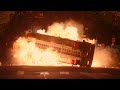 Buck's leg stuck under firetruck after it exploded (9-1-1 S02E18) Hurt scene/whump/injured male lead