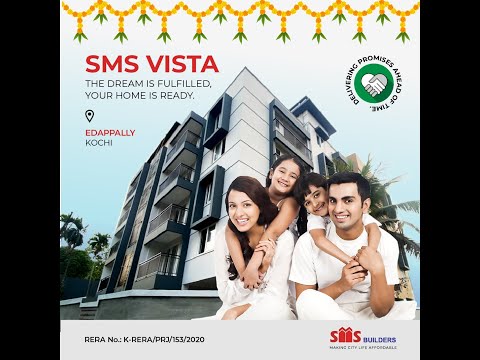 SMS VISTA -   3 BHK Flats @Edappally near Changampuzha Park Metro Station, Kochi. Call 9846832222