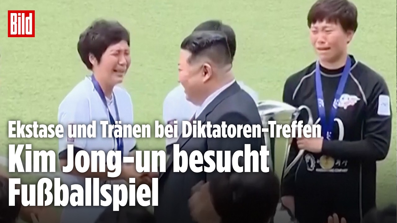 Nordkorea: Kim Jong-un bei Frauenfußball – Spielerinnen brechen in Tränen aus