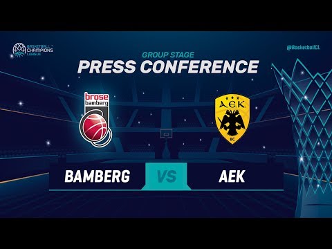 Brose Bamberg v AEK - Press Conference - Basketball Champions League 2018-19