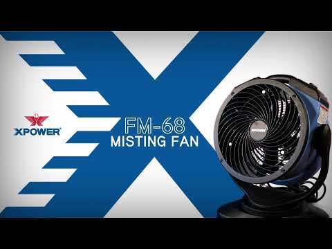 XPOWER FM-68 Multi-Purpose Oscillating Misting Fan and Air Circulator Video