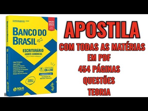 Apostila para o Concurso Banco do Brasil 2023 Completa em PDF