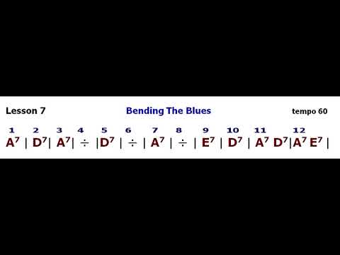 John Ganapes: Lesson 7 - Bending The Blues - backing track