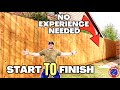 NO EXPERIENCE NEEDED on HOW TO BUILD a FENCE from START to FINISH | Gate Build and Fence Staining