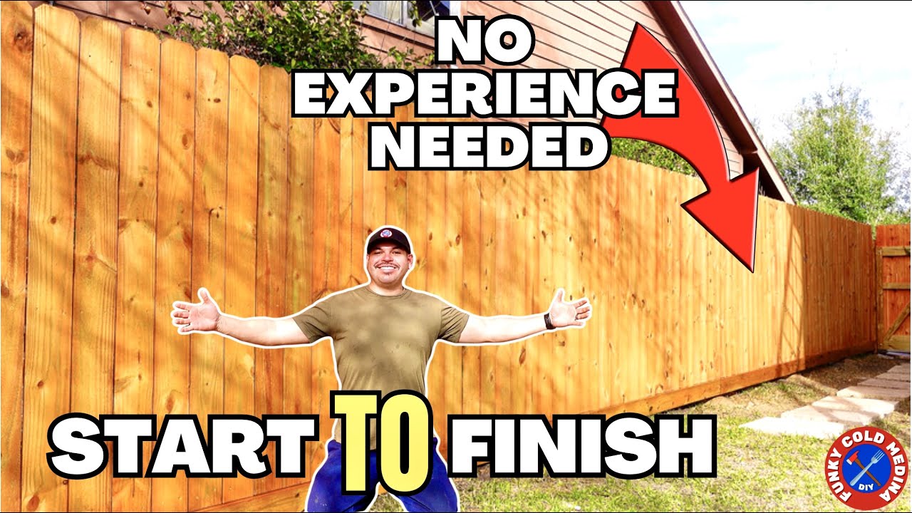 NO EXPERIENCE NEEDED on HOW TO BUILD a FENCE from START to FINISH | Gate Build and Fence Staining