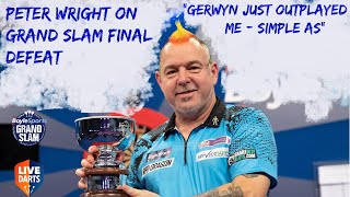 Peter Wright on Grand Slam final defeat: “Gerwyn just outplayed me – simple as”