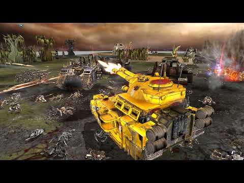 FELLBLADE Super Heavy Tank vs Chaos Landraider - Astartes Mod | WH40K: Dawn of War 2: Retribution