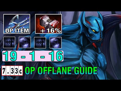[Night Stalker] Offlane Too OP With New Item Harpoon Super Agreesive Noone Can Escape 19Kill 7.33C