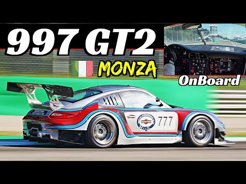 Porsche 997 GT2 Turbo RSR WideBody 💥EPIC Turbo Whistle & Blow Off Valve Sound, Onboard Monza Circuit