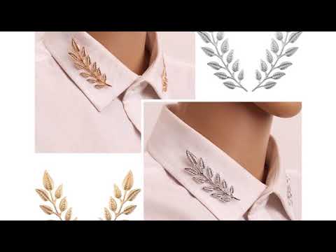 1 Pair Fashion Brooch Jewelry Exquisite Leaf Pins Brooches For Women Leaves Large Brooch Pins Gold S
