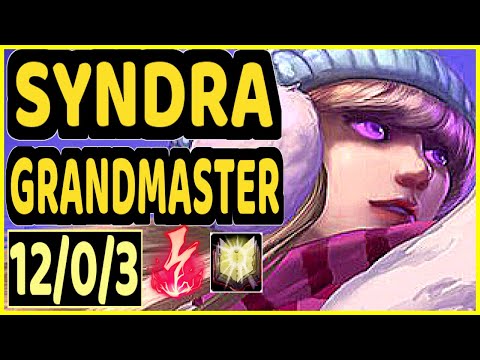 BACA (SYNDRA) - 12/0/3 KDA GAMEPLAY - EUW Ranked GRANDMASTER