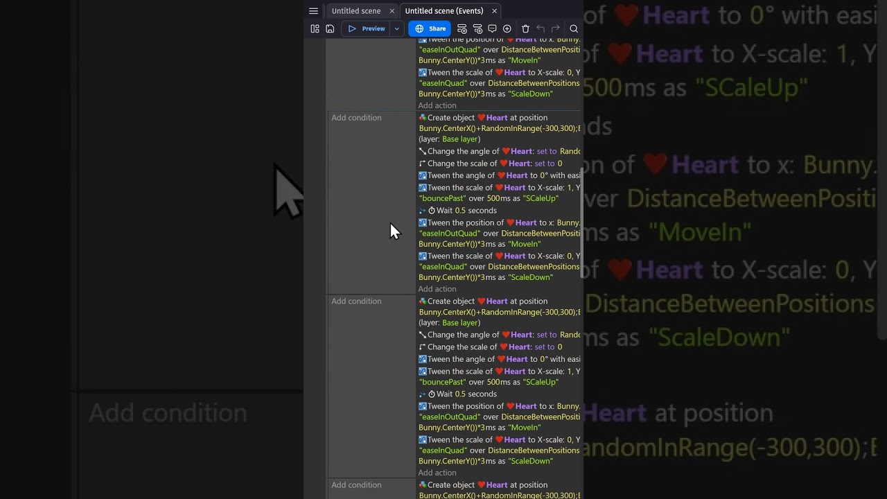 Game Engine Tip - Repeat Event Type - #gamedev #gdevelop #nocode #tutorial