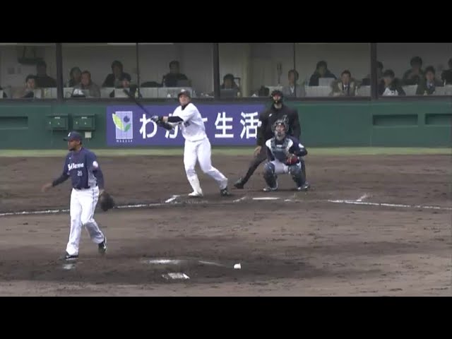 【7回裏】バファローズ・T-岡田に快音!! バックスクリーンへ完璧弾 2015/3/8 Bs-L