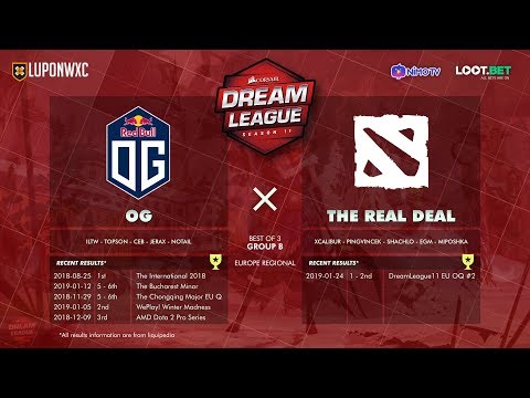 OG vs The ReaL DeaL Game 2 (BO3) Dream League Season 11 EUROPE Qualifiers