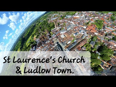 St Laurence's Church & Ludlow Town June 2024. DJI MINI 3Pro 4k & Insta360 ONE RS 6K