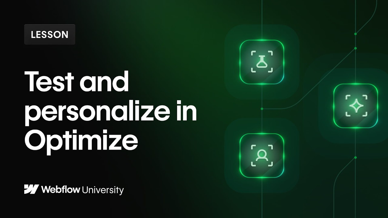 Optimization types in Webflow Optimize (testing, personalization, AI)