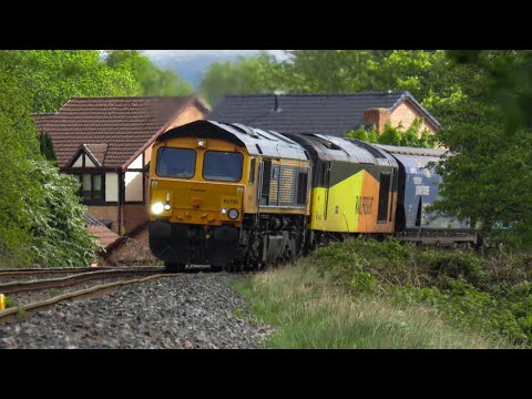 *DOUBLE HEADED DRAX* GBRf Class 66 No. 66708 + Class 60 No. 60047 on 6E17 on 4.5.19 - HD