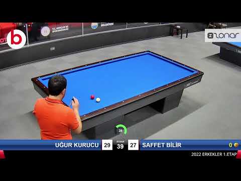 UĞUR KURUCU & SAFFET BİLİR Bilardo Maçı - 2022 ERKEKLER 1.ETAP-6.TUR