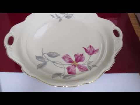 Rosenthal Pompadour Beatrice 12-inch Handled Round Cake Plate Serving Platter VG