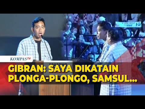 Gibran Curhat di Depan Pendukung : Saya Dikatain Plonga Plongo, Samsul, Takut Debat